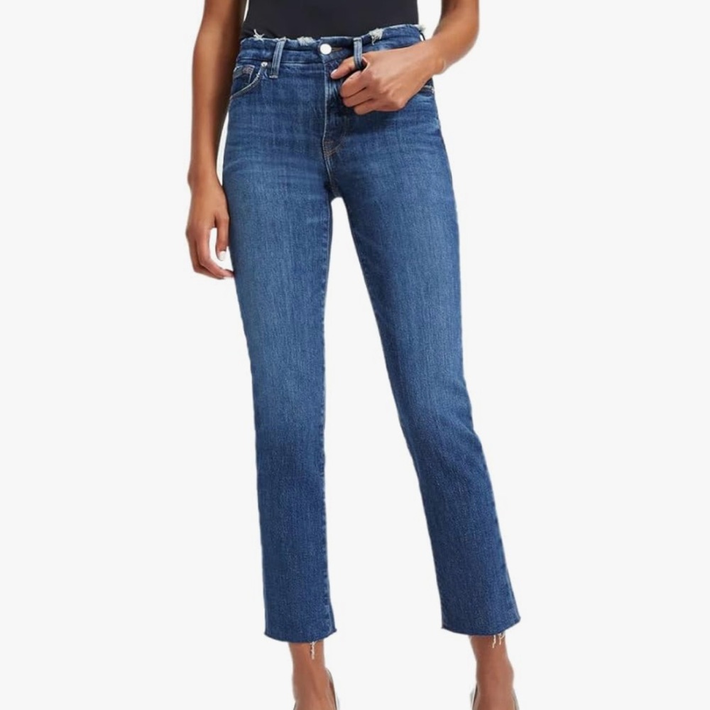 Good American Good Straight Split Pockets Women's Jeans - Picture 6 of 14